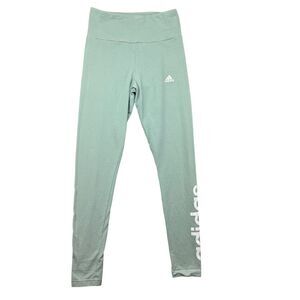 Adidas Leggings Women's Small Green Stretch Workout Yoga Active Outdoor Pants